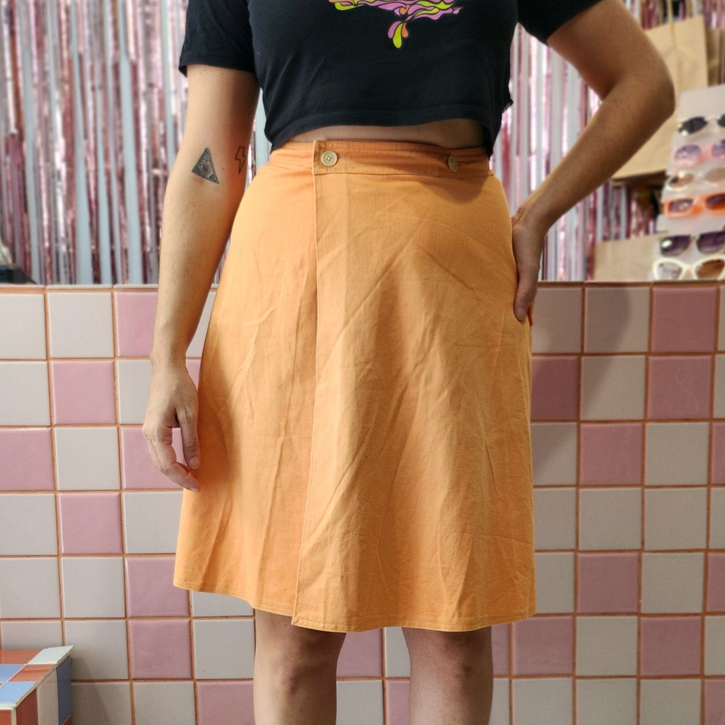 Denim Wrap Skirt