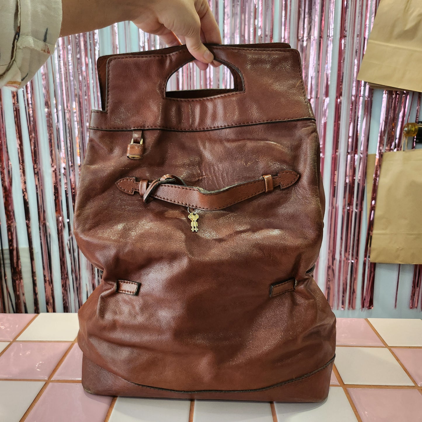 Versatile Vintage Leather Bag