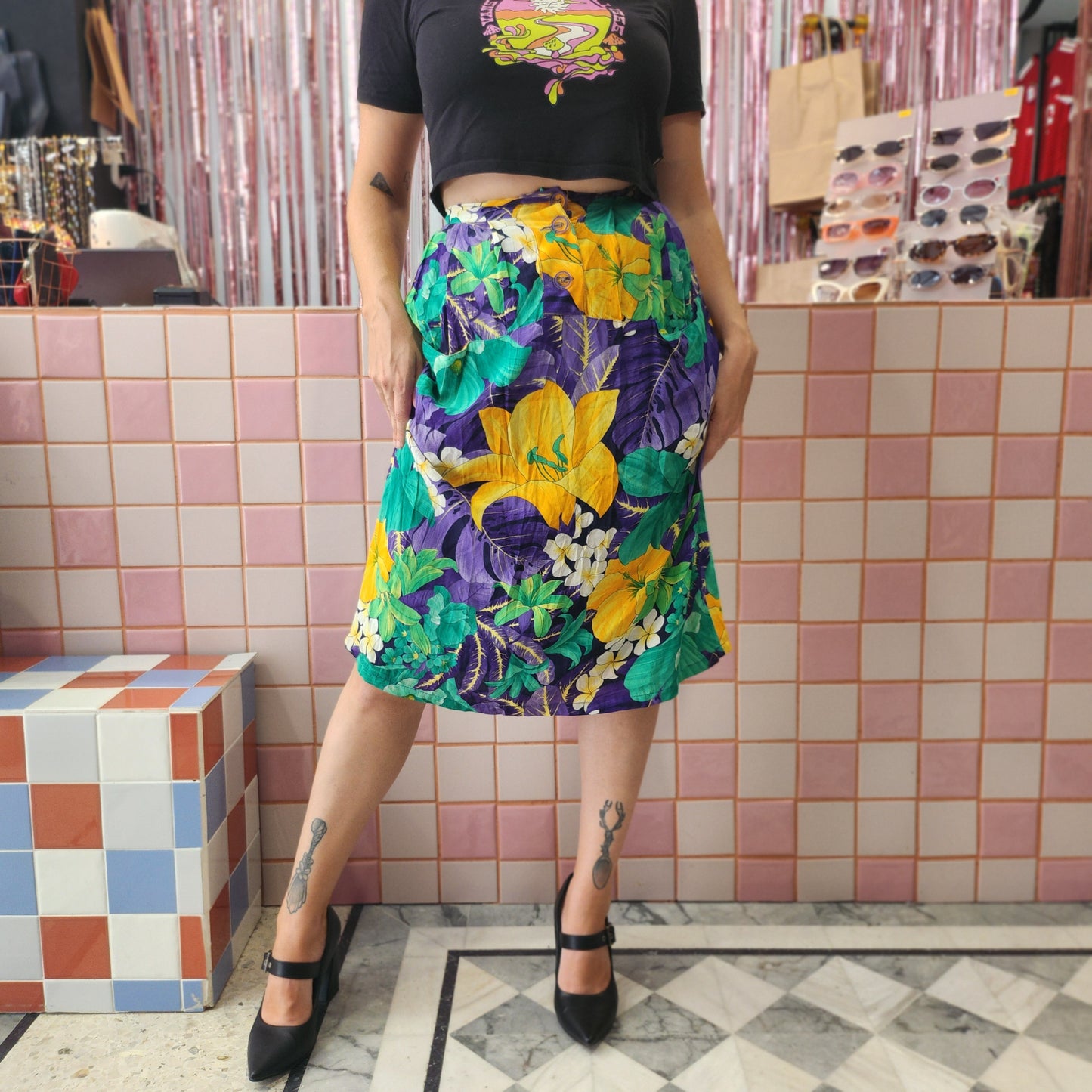 Vintage Floral Skirt