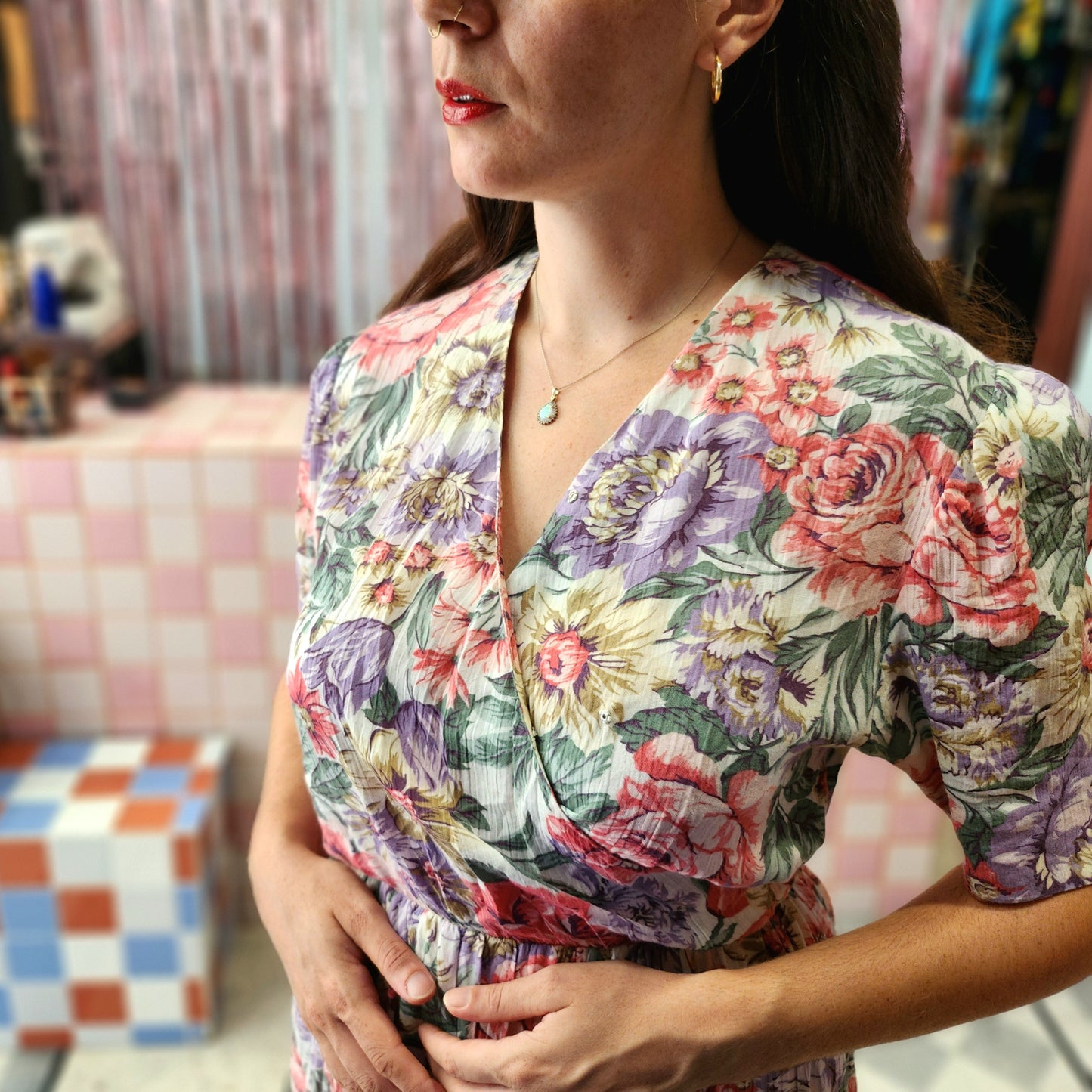Beautiful Vintage Floral Dress