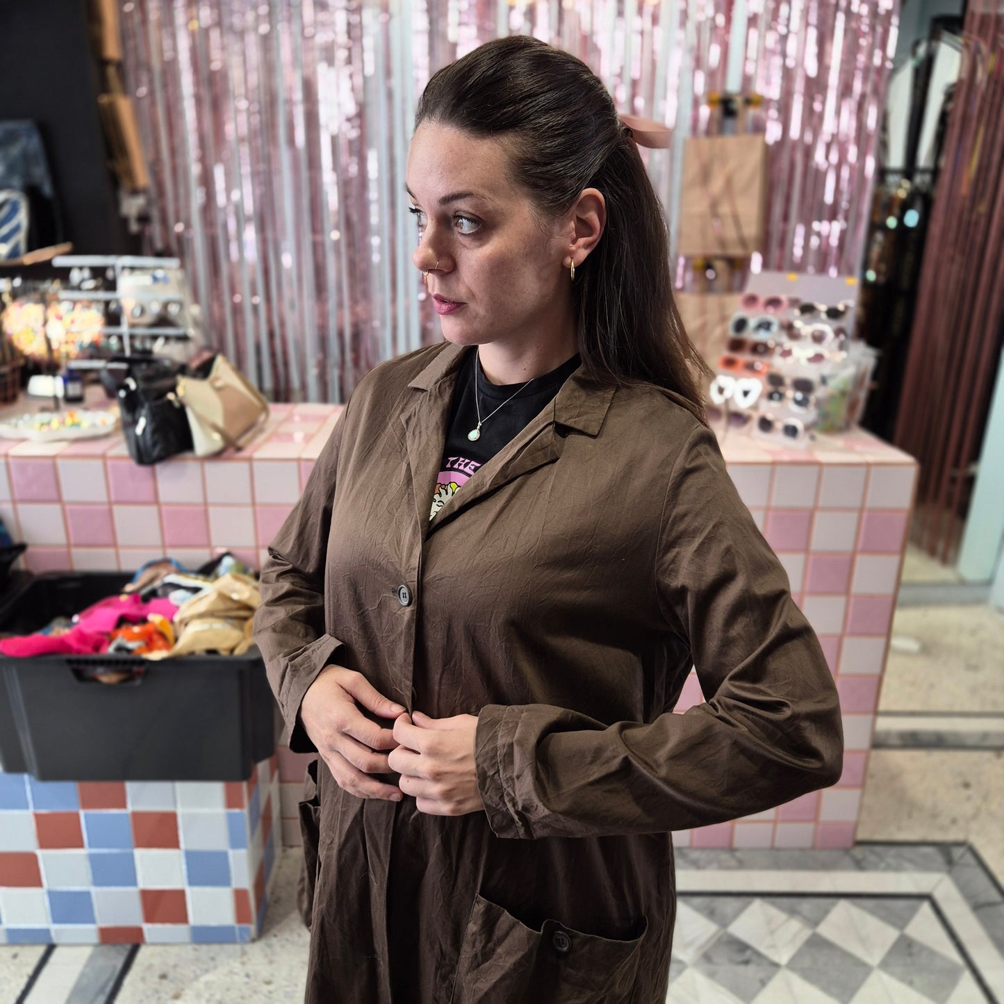Cute and Light Brown Trench Coat
