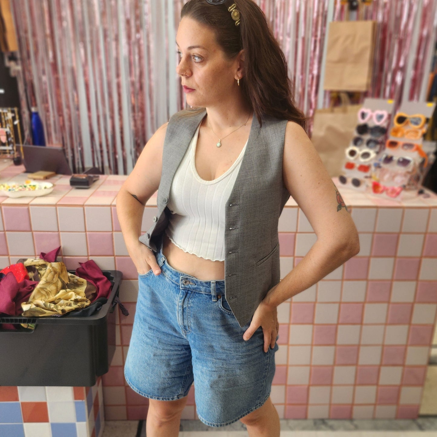 Elegant Grey Vest