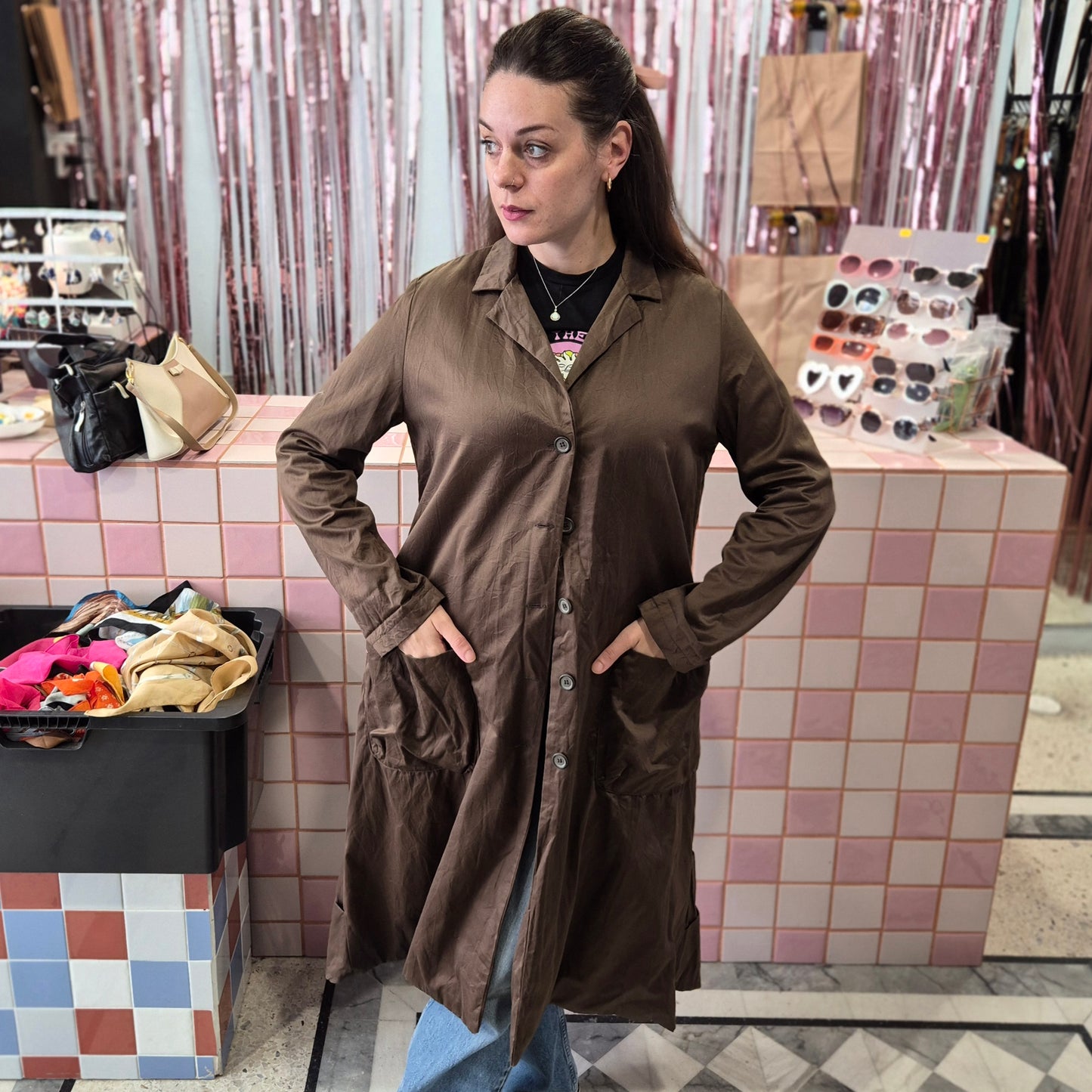 Cute and Light Brown Trench Coat