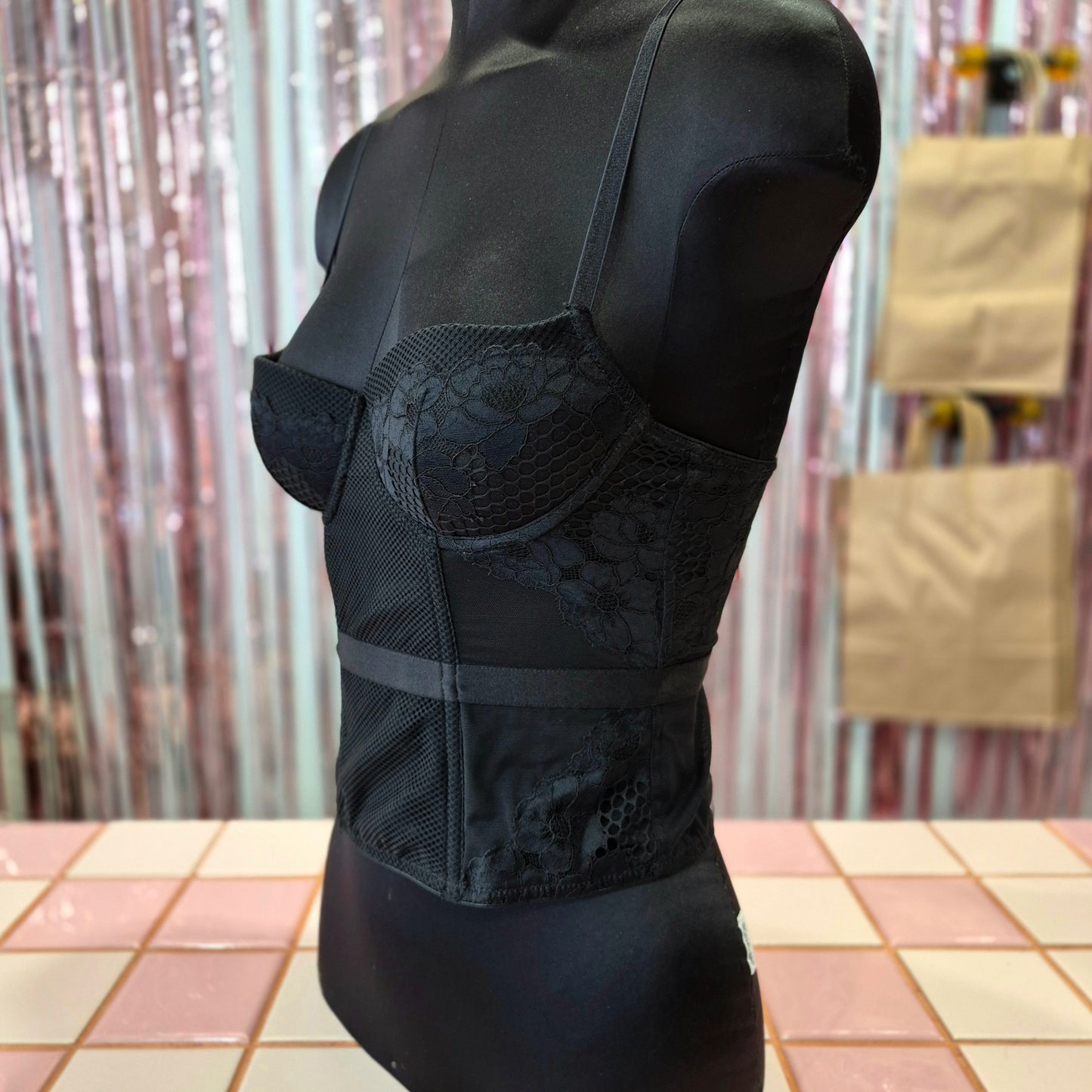 Simple Black Corset Top