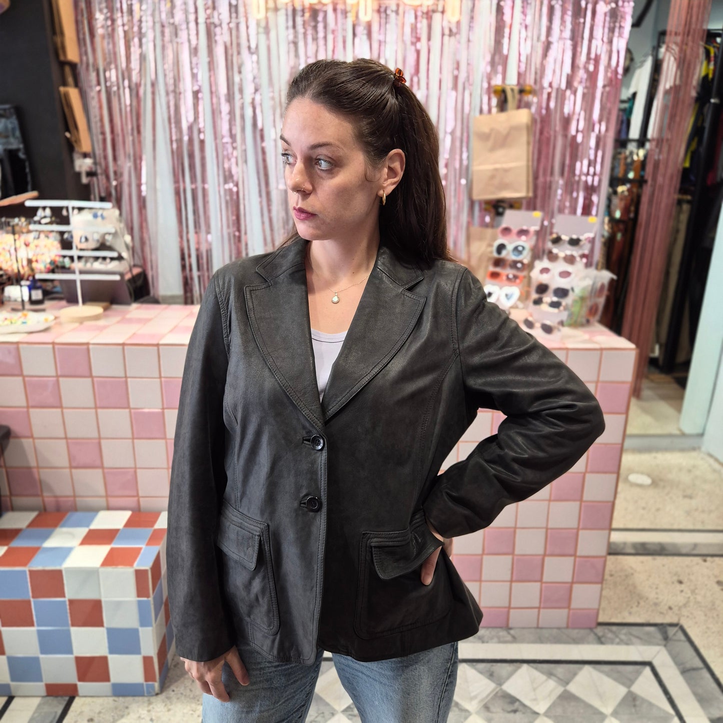 Leather Blazer