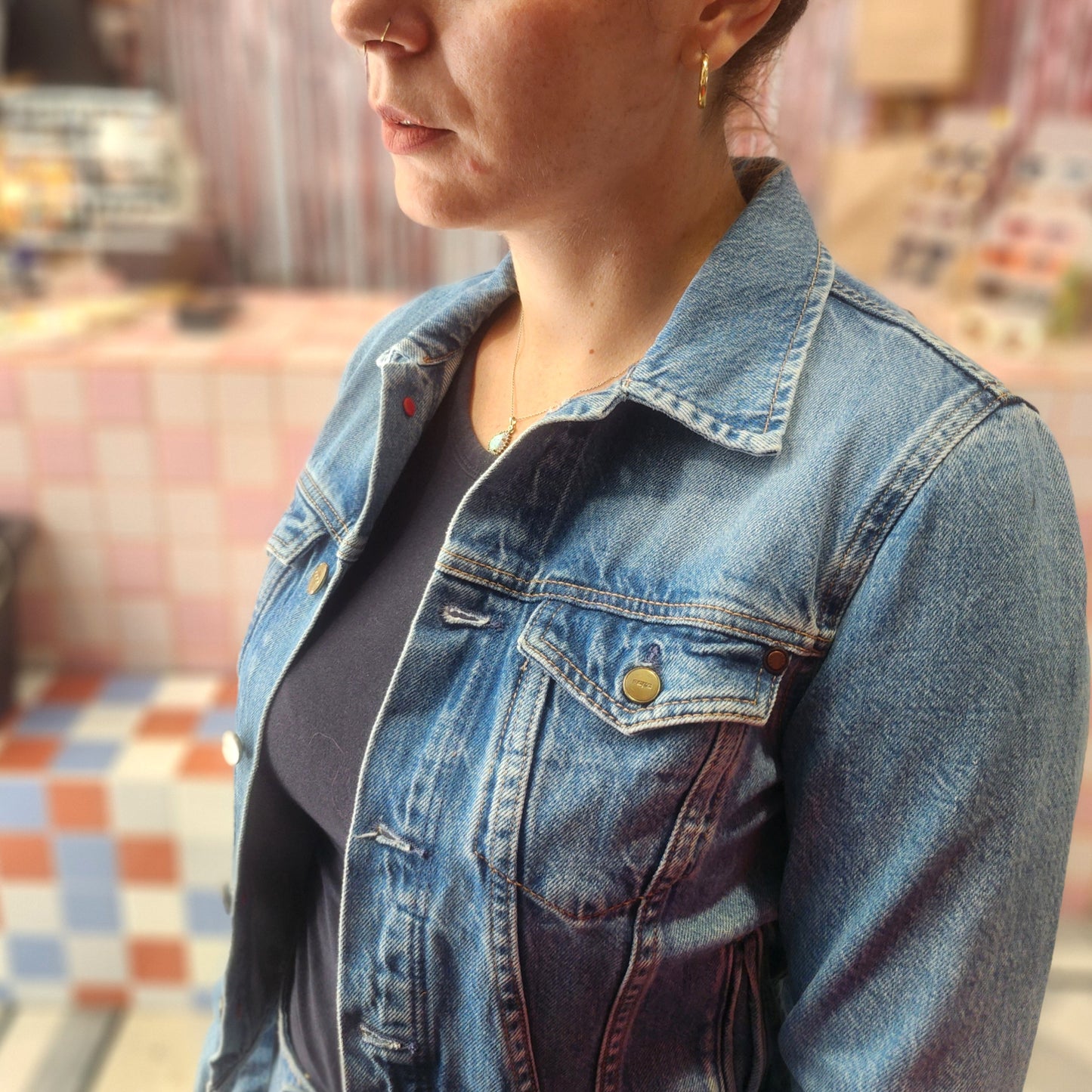 Pepe Cropped Denim Jacket