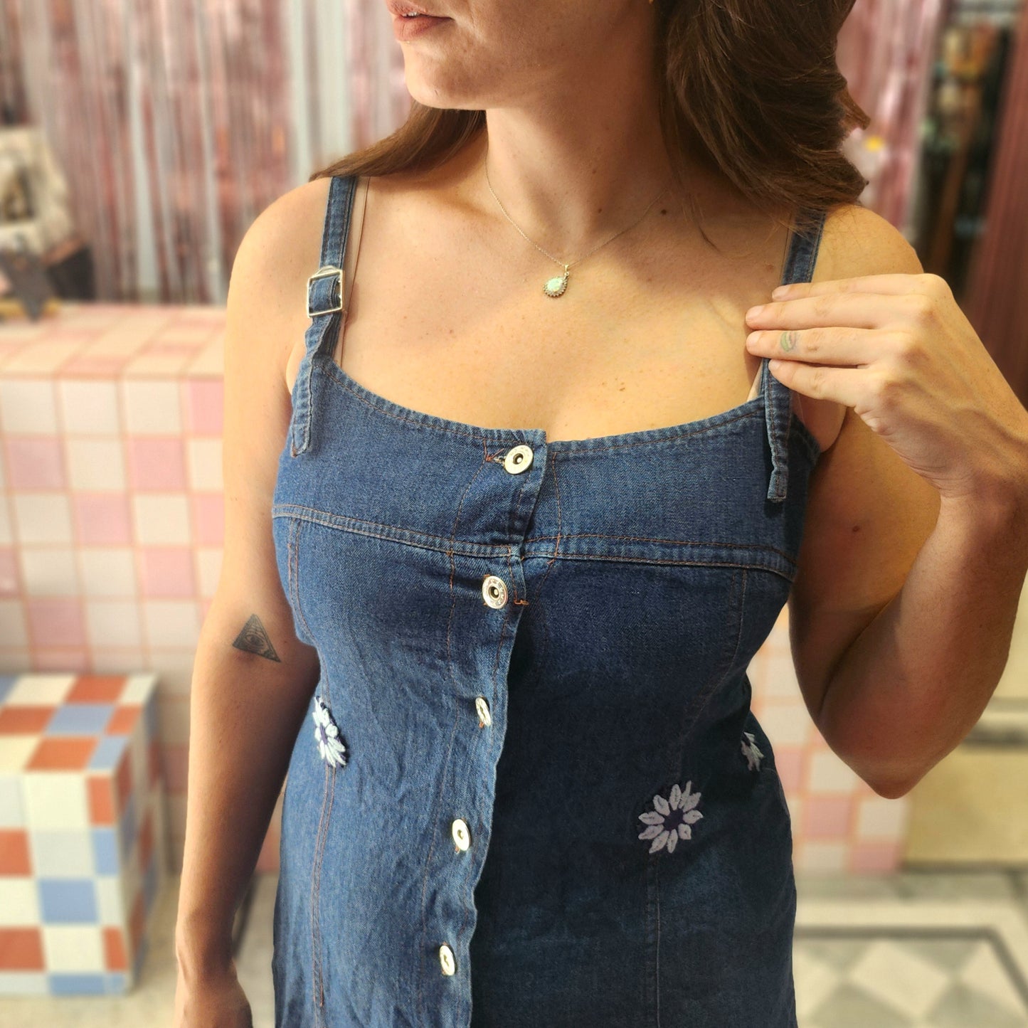 Cute Buttondown Denim Dress