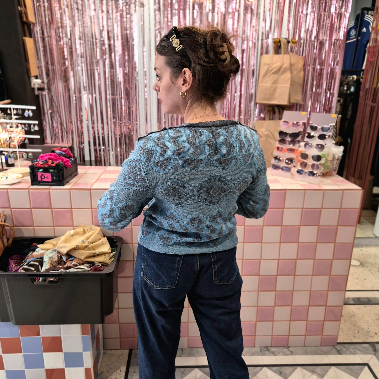 Vintage Patterned Knitted Top