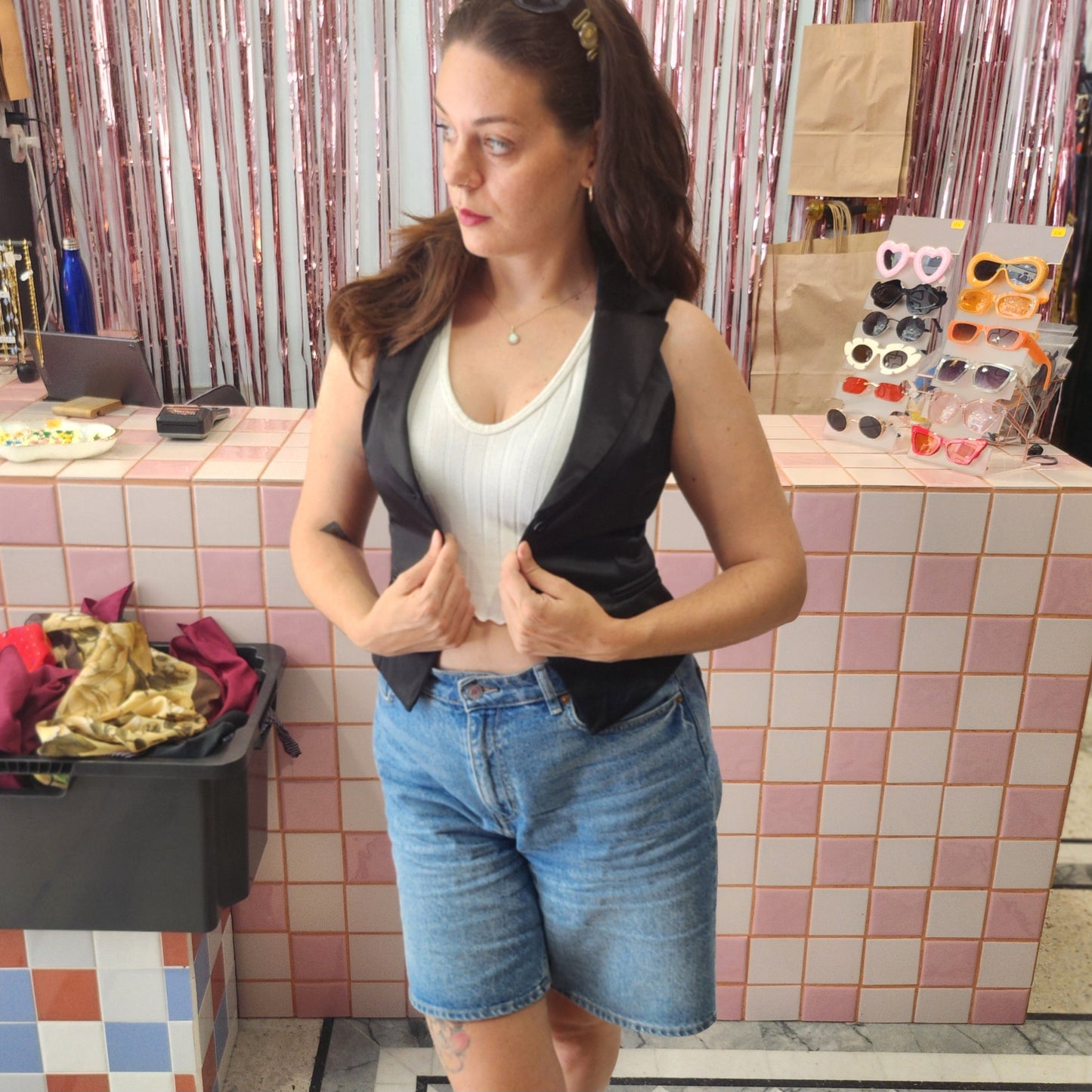 Cute Satin Vest