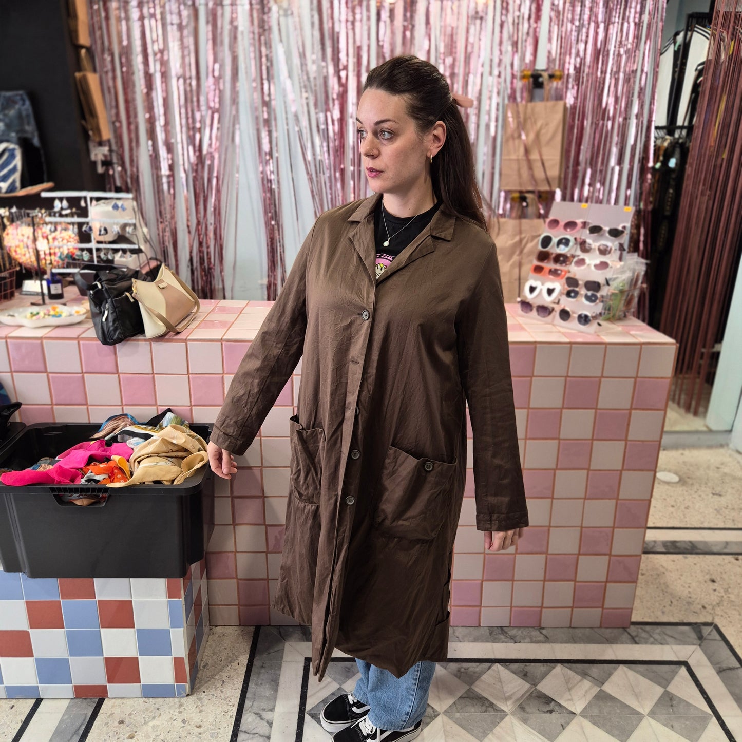 Cute and Light Brown Trench Coat