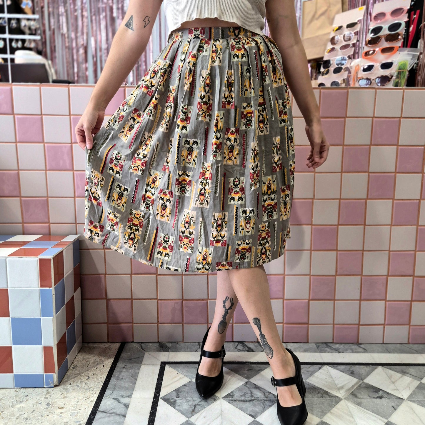 Vintage Pleated Skirt