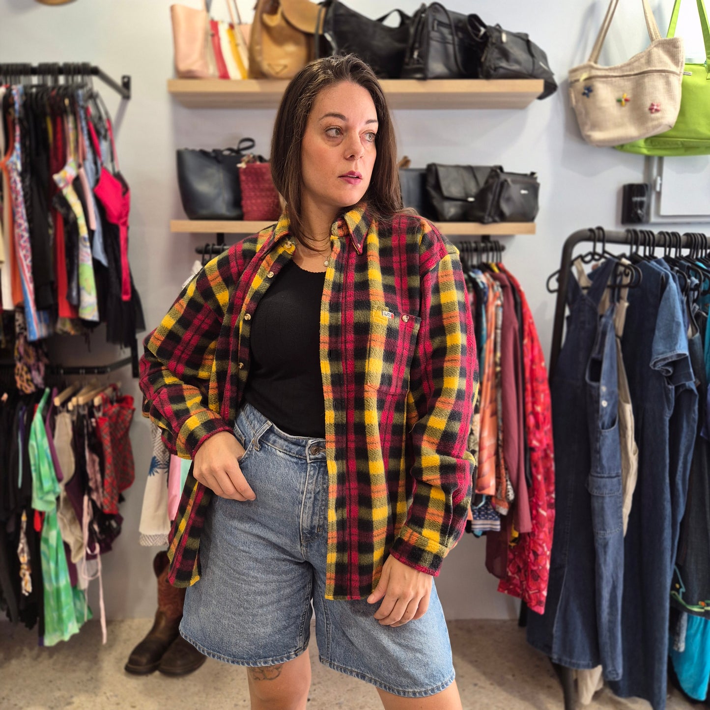 Plaid Button Down Fleece