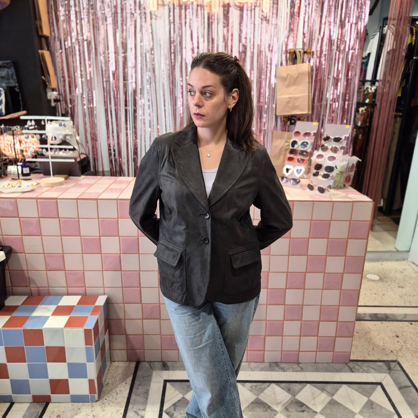 Leather Blazer
