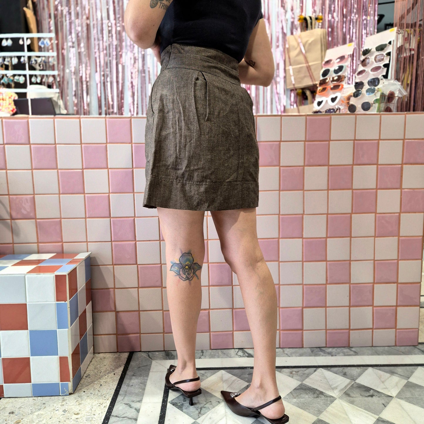 Mini Linen mix Skirt