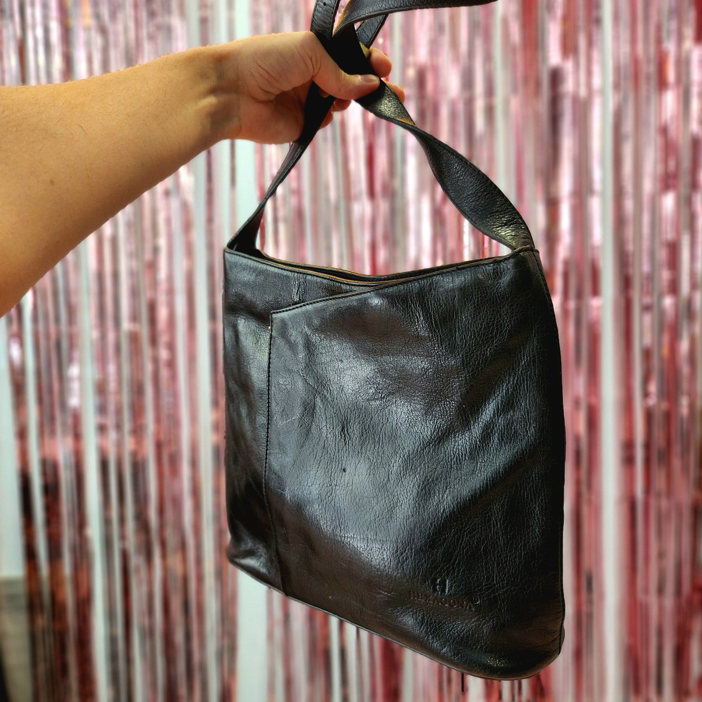 Simple Black Leather Bag