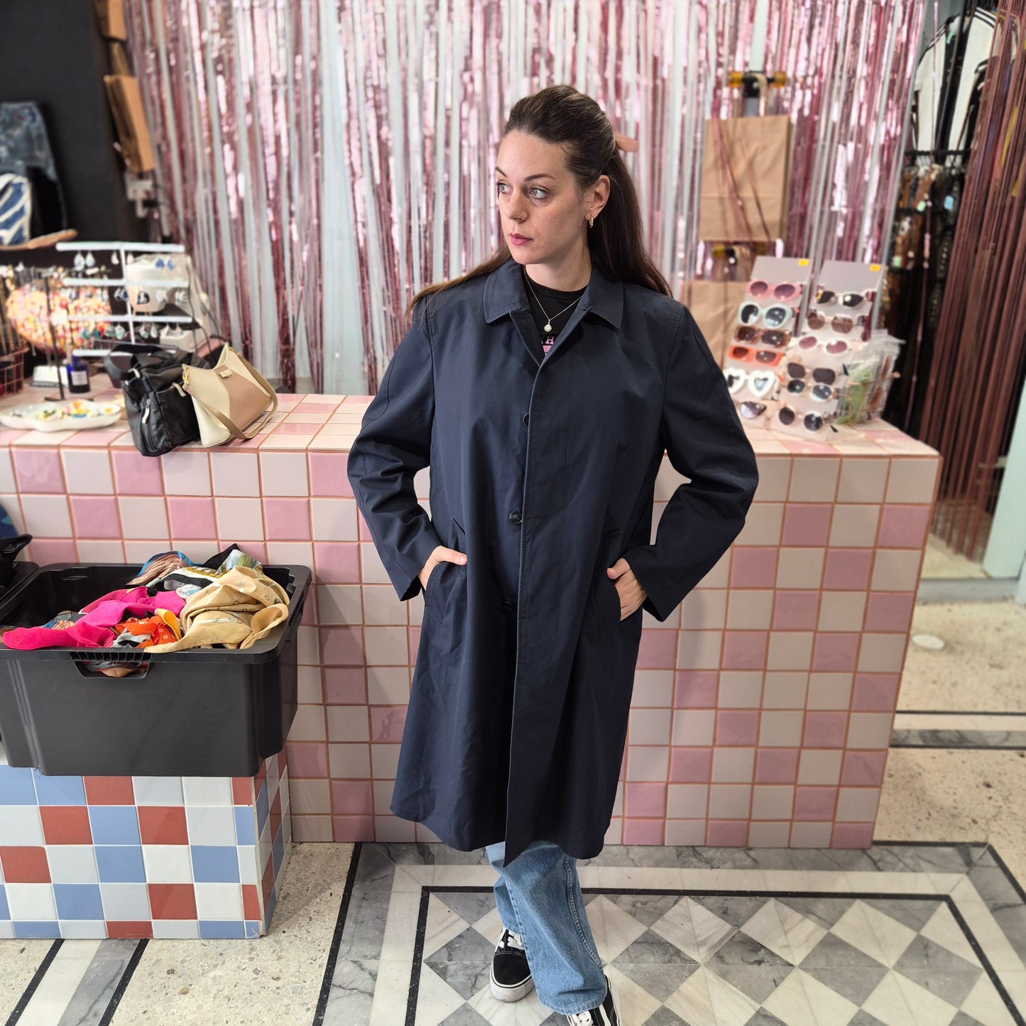 Timeless Blue Trench Coat