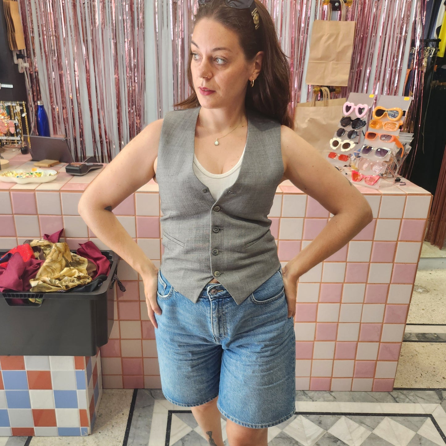 Elegant Grey Vest