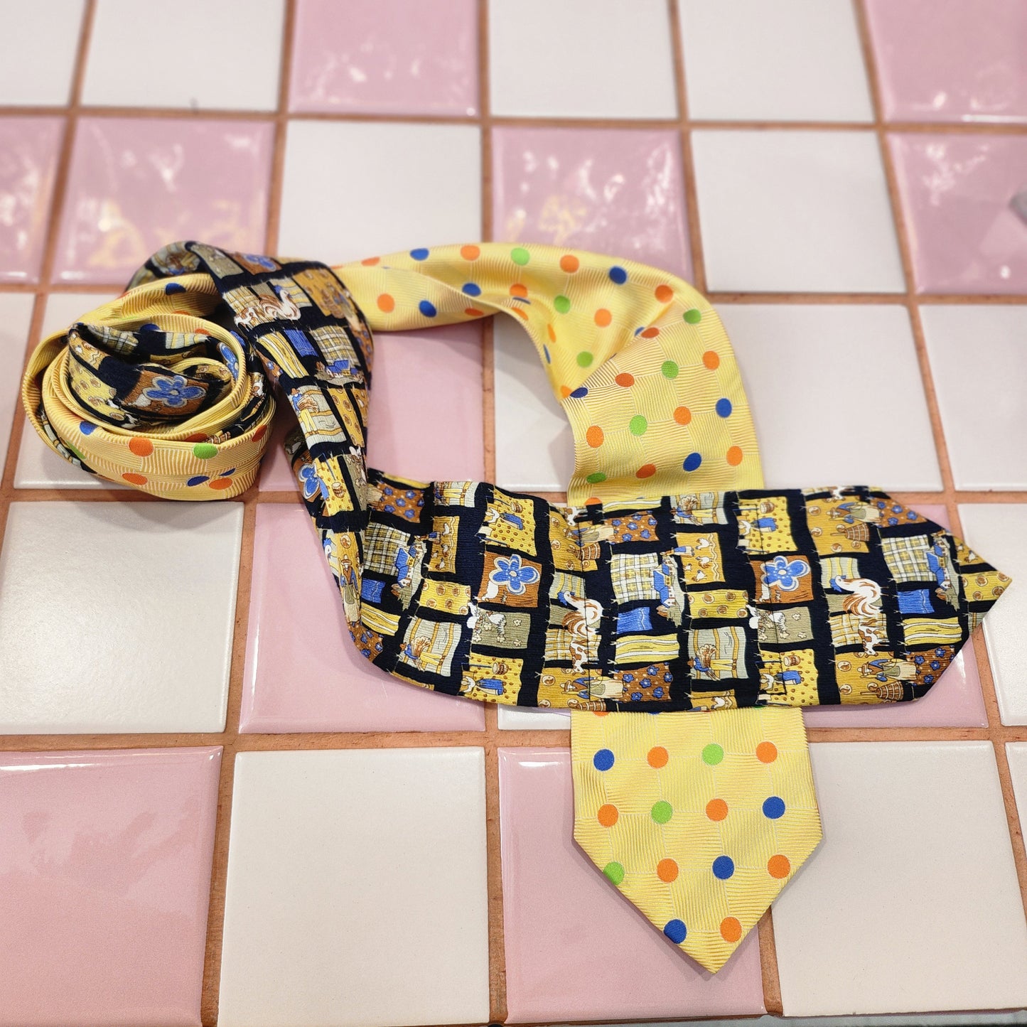 Reworked Tie Belt yellow