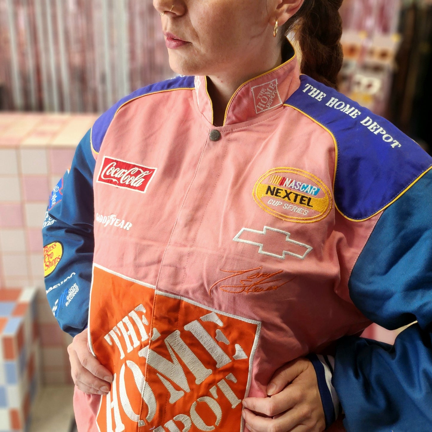 NASCAR re-worked Jacket Home Depot Pink
