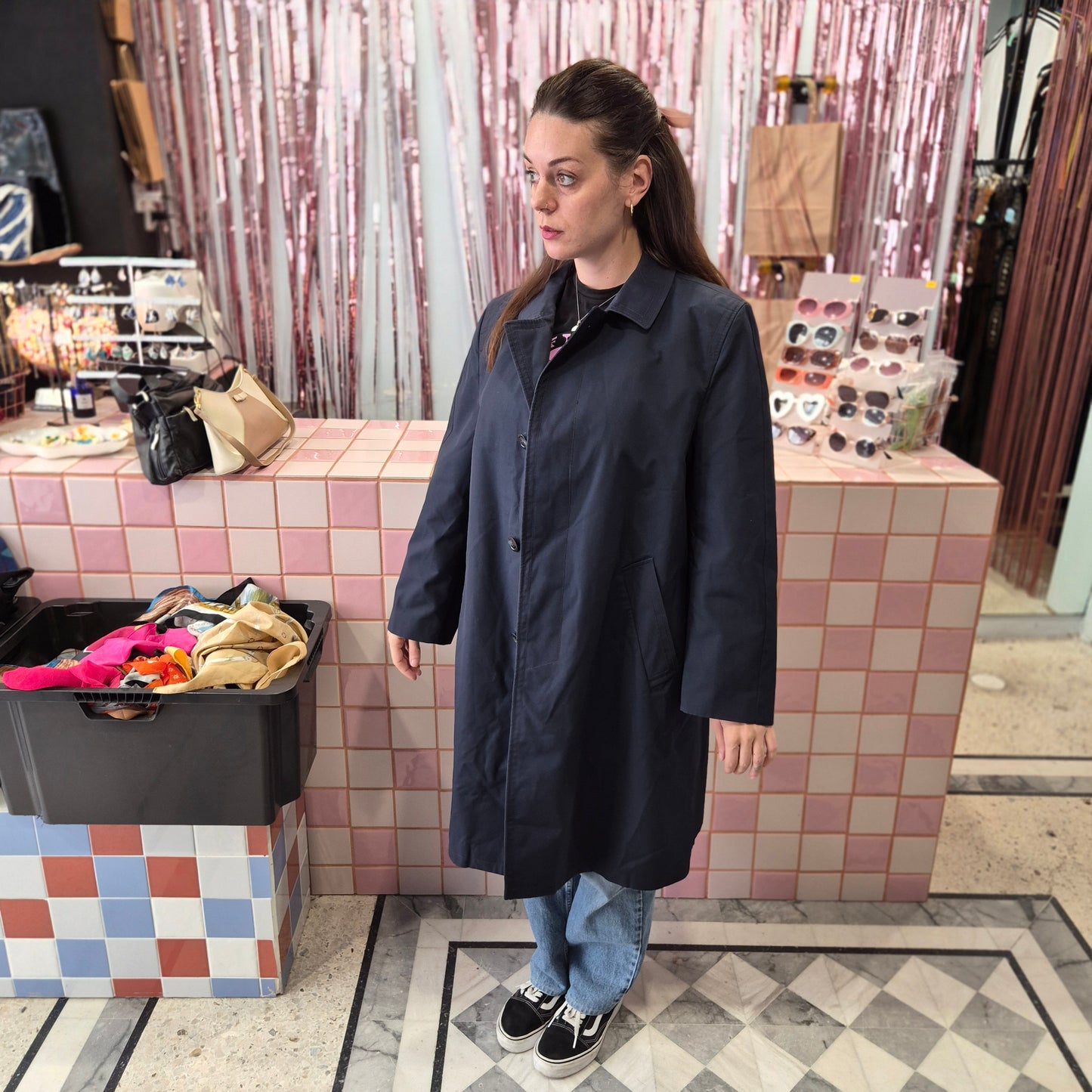 Timeless Blue Trench Coat