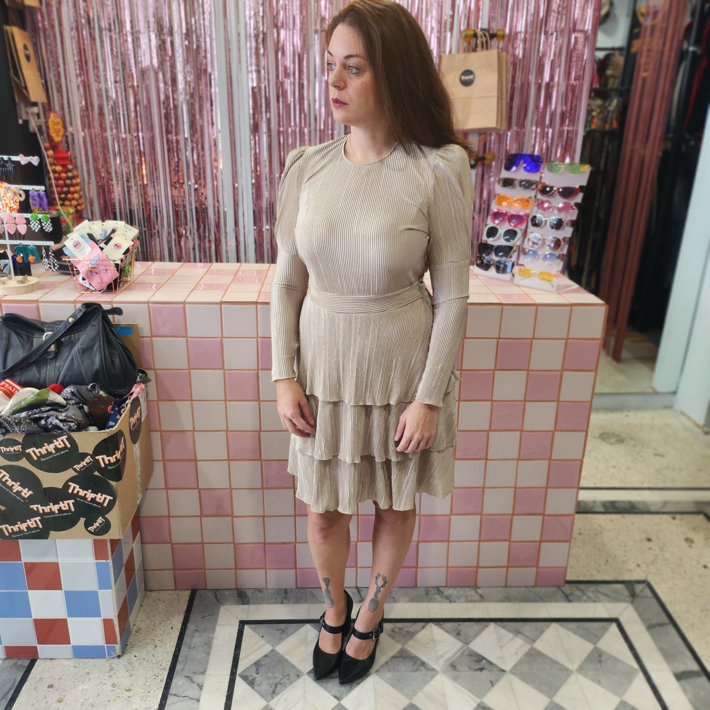 Vintage Deadstock Gold Dress
