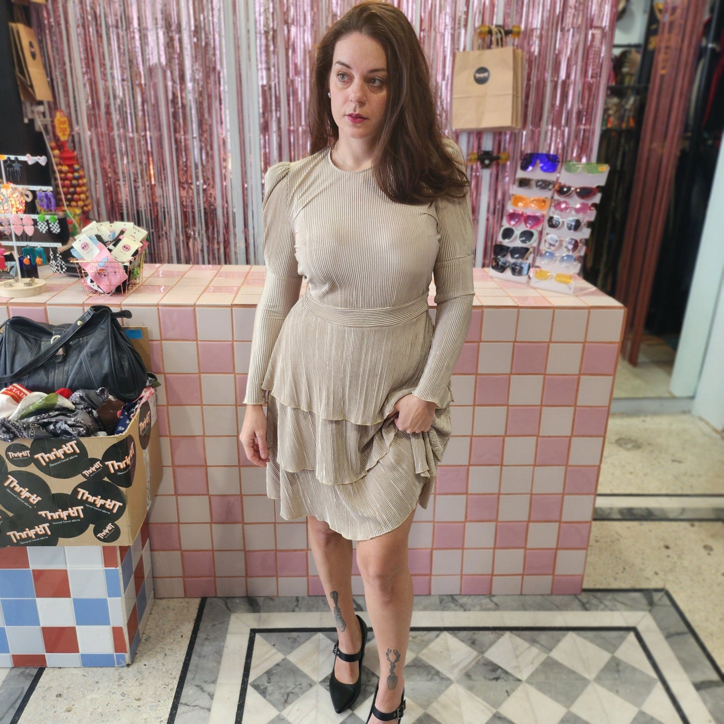 Vintage Deadstock Gold Dress