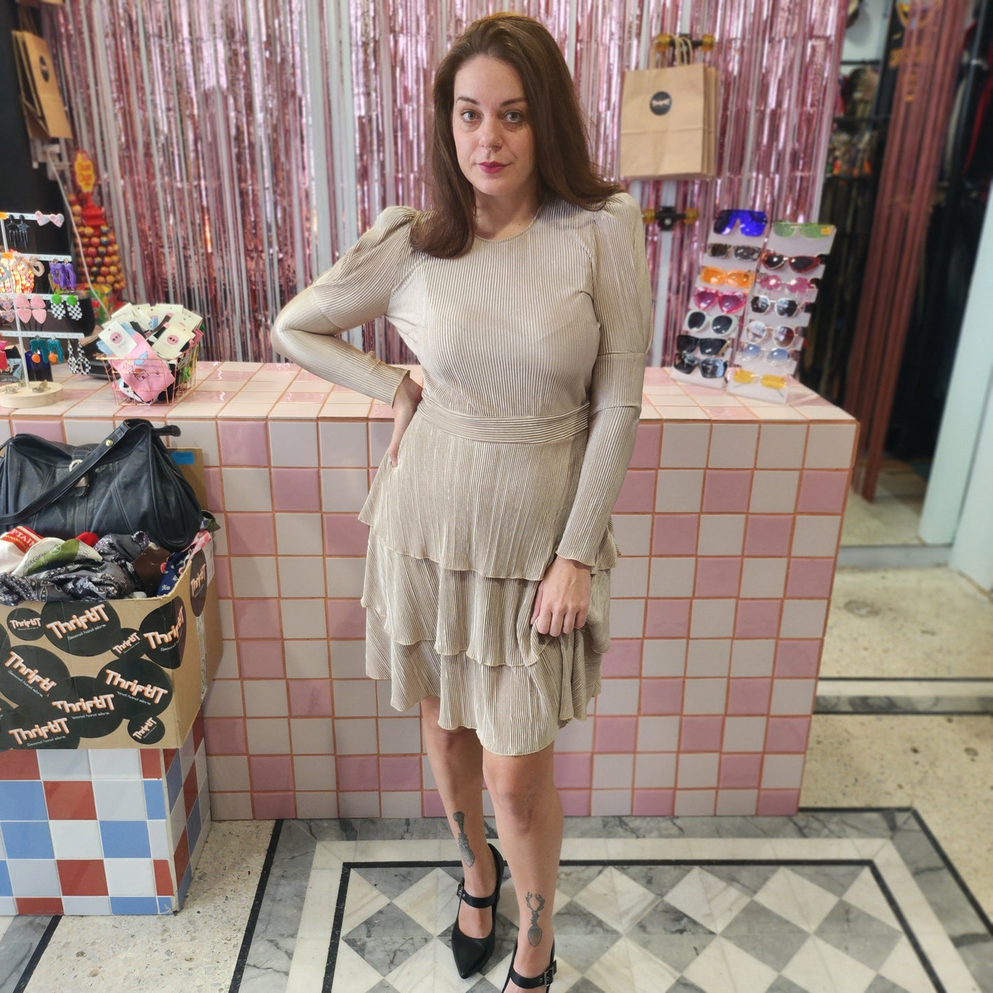 Vintage Deadstock Gold Dress