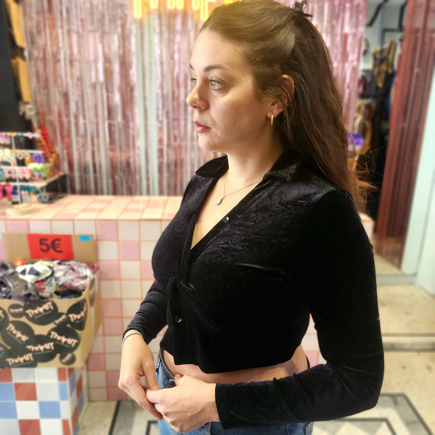 Velvet Crop Top