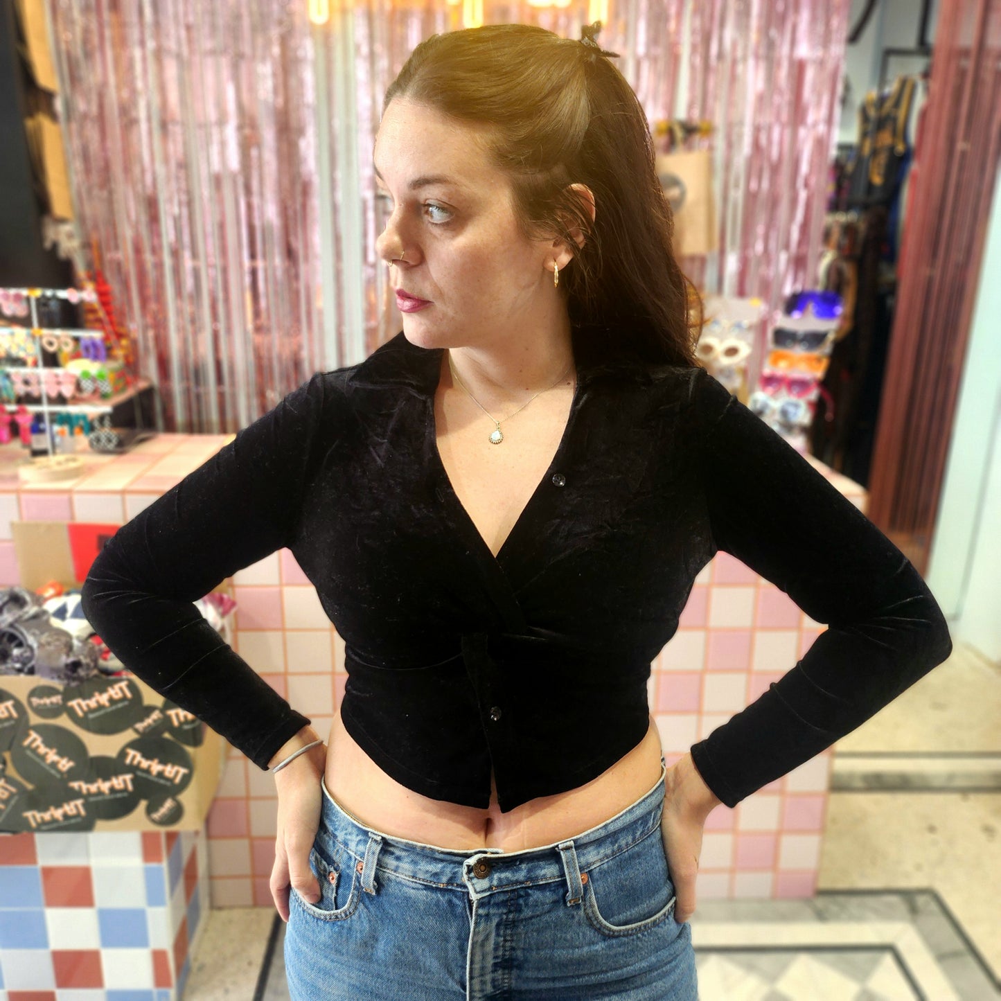 Velvet Crop Top