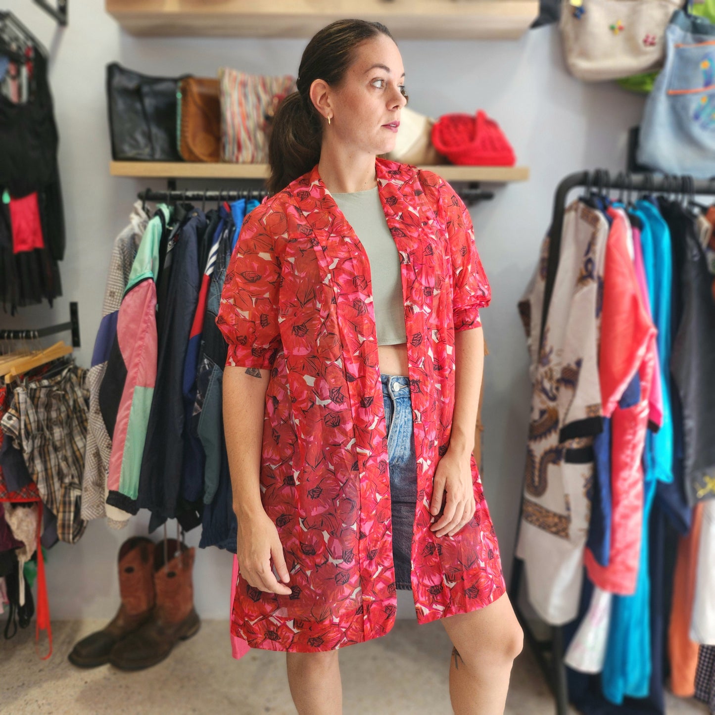 Chiffon Floral Duster
