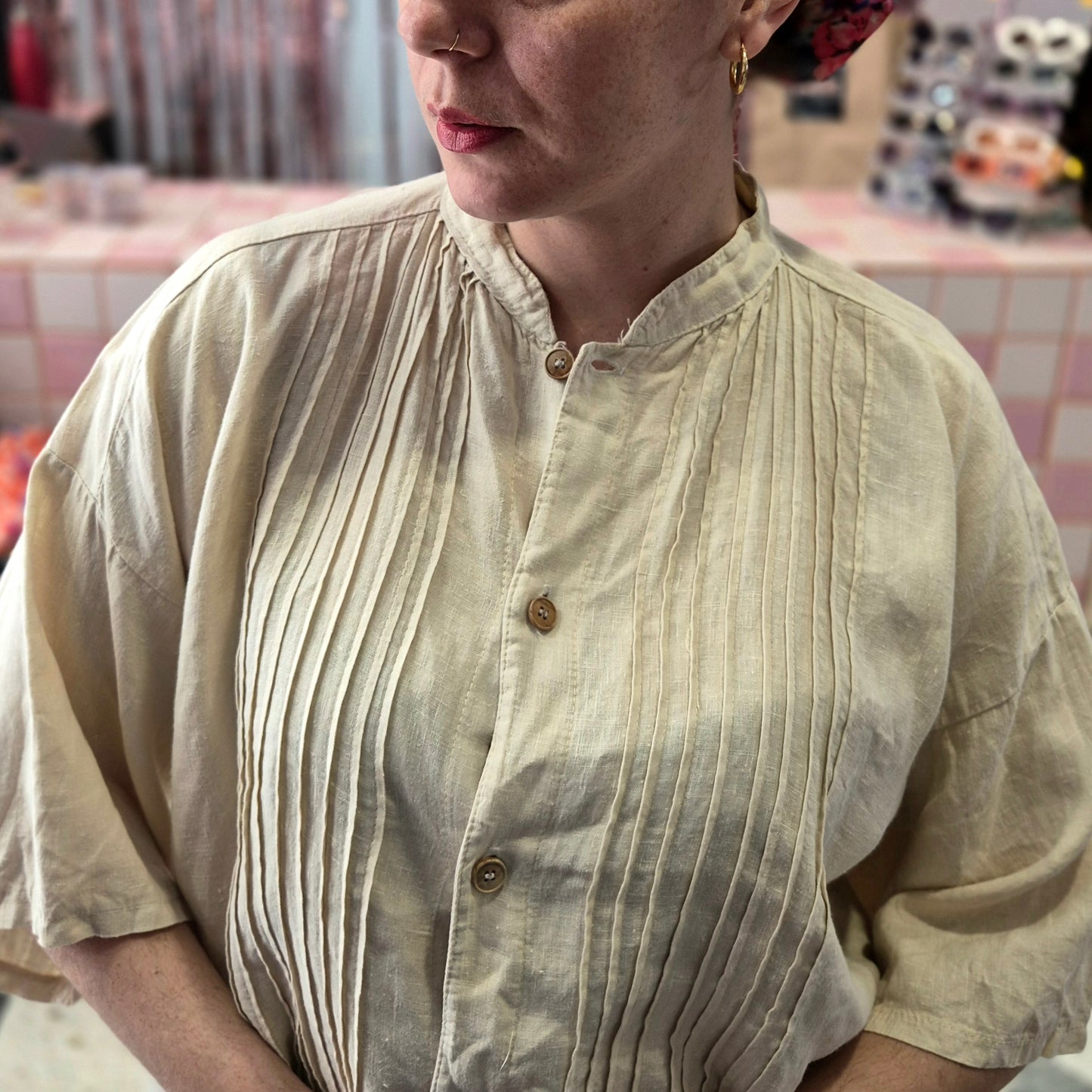 Linen Mix Oversized Shirt