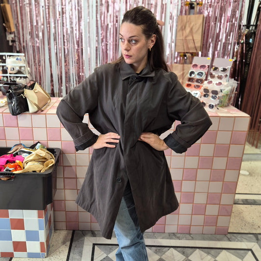 Soft Black Trench Coat