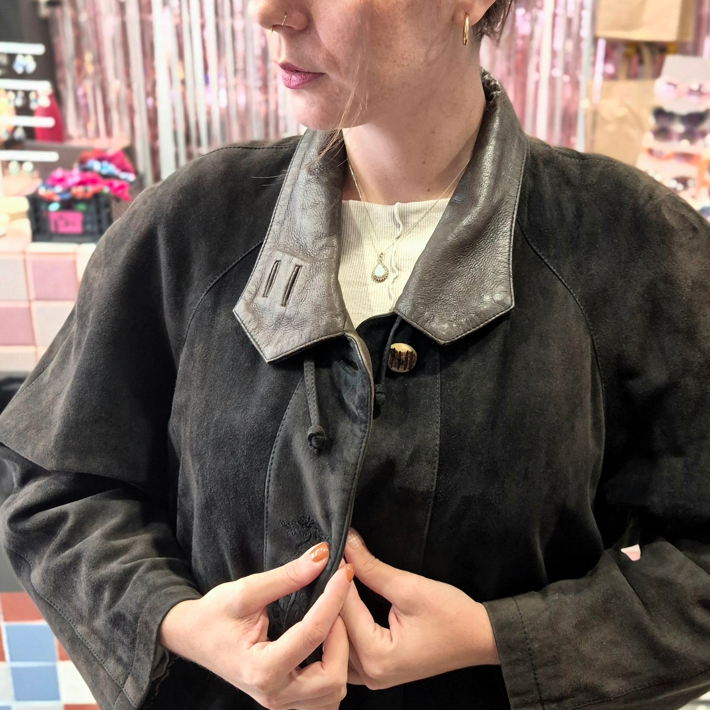 Stunning Suede Leather Coat