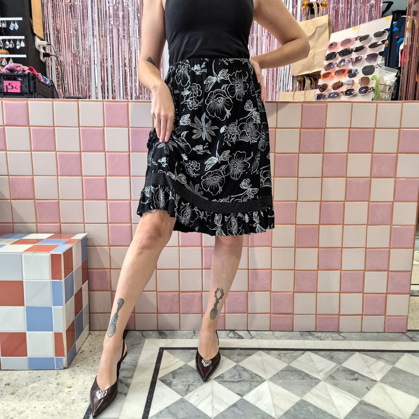Patterned Comfy Skirt