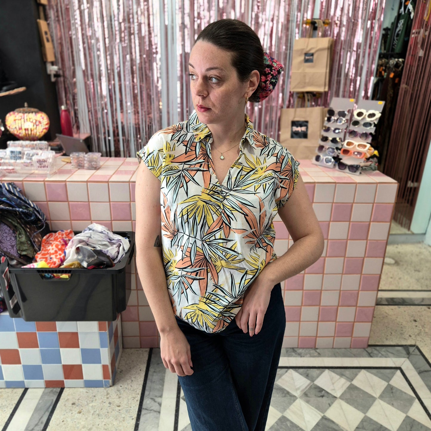 Linen Mix Top
