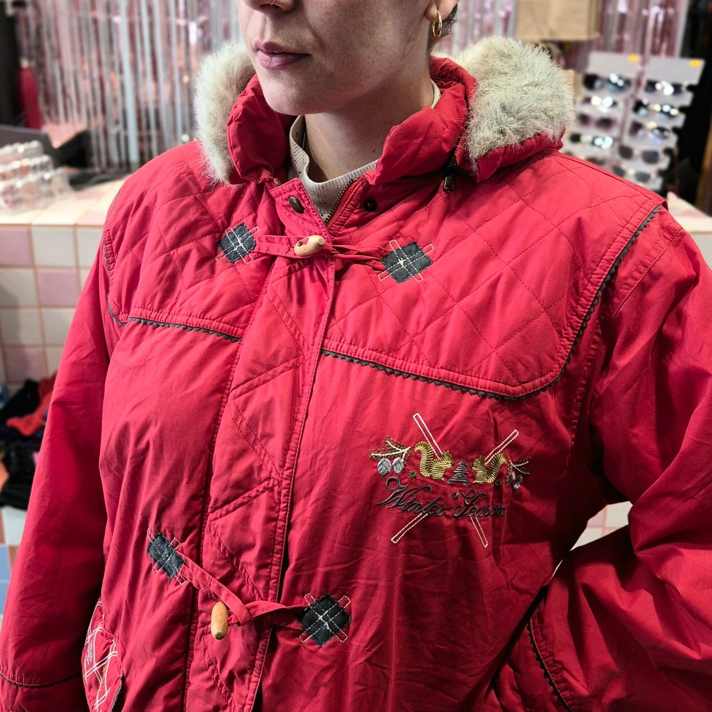 Cute Embroidered Winter Jacket