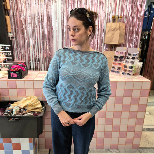 Vintage Patterned Knitted Top