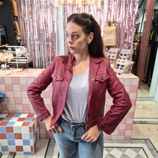 Cropped Burgundy Jacket