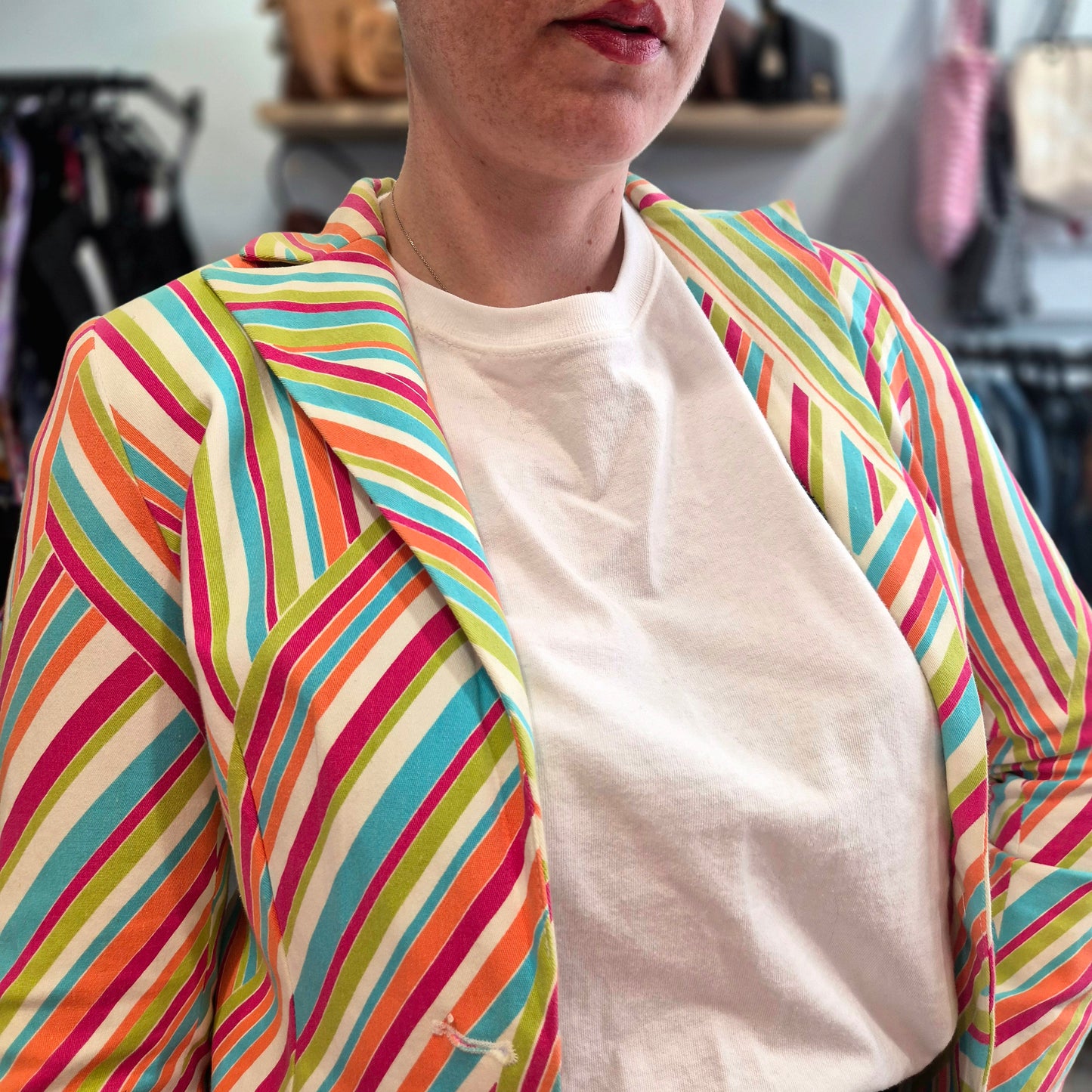 Colorful Stripped Blazer