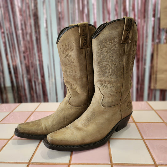 Mens Leather Cowboy Boots