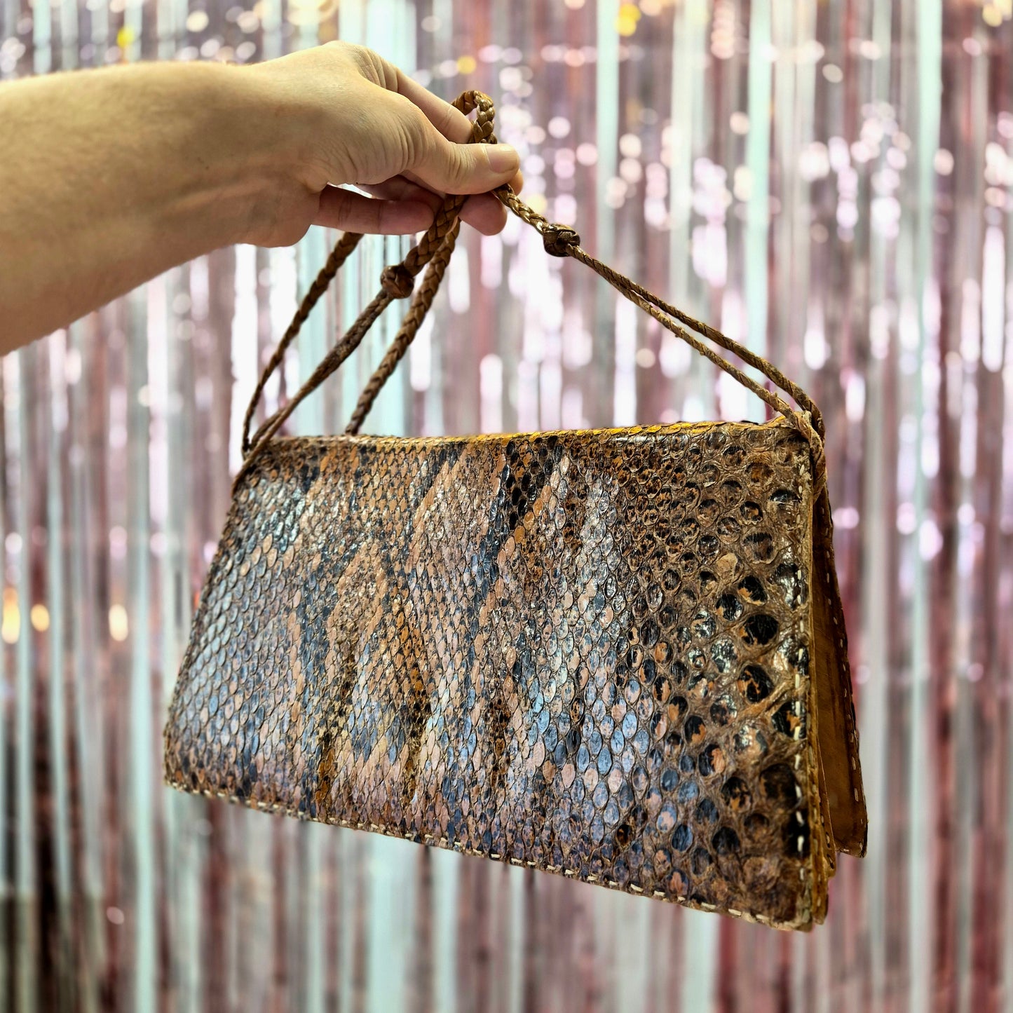 Vintage Snake Envelope Bag