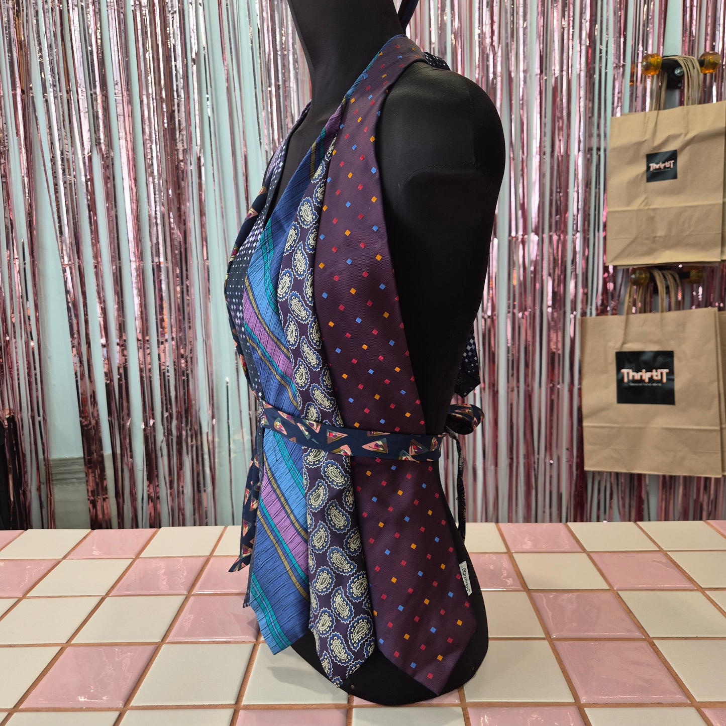 Upcycled Tie Halter Top