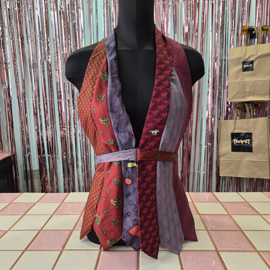 Upcycled Tie Halter Top