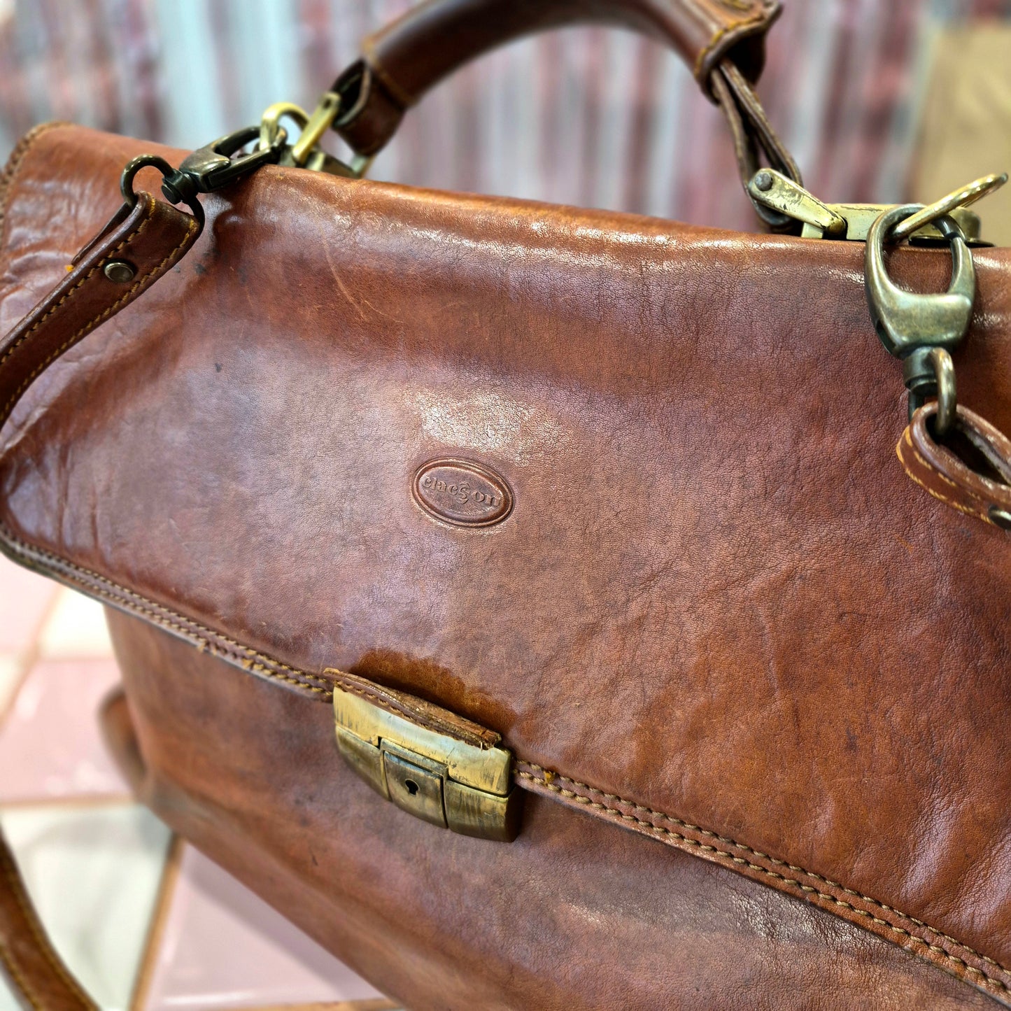 Vintage Leather Briefcase