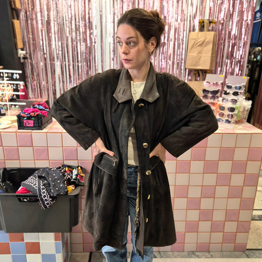 Stunning Suede Leather Coat