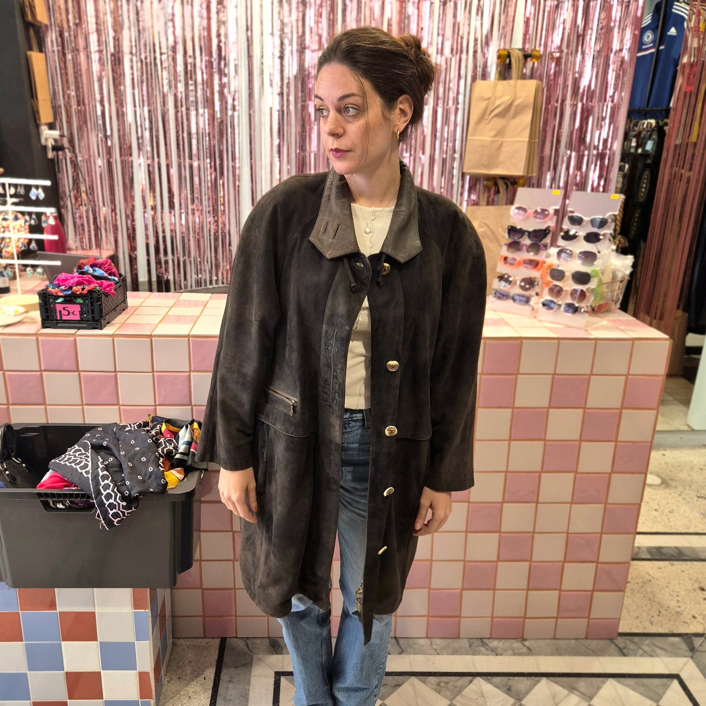 Stunning Suede Leather Coat