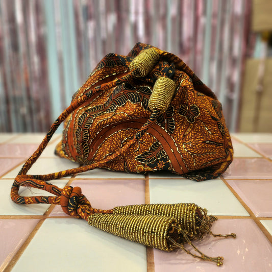 Beaded Cotton Bag