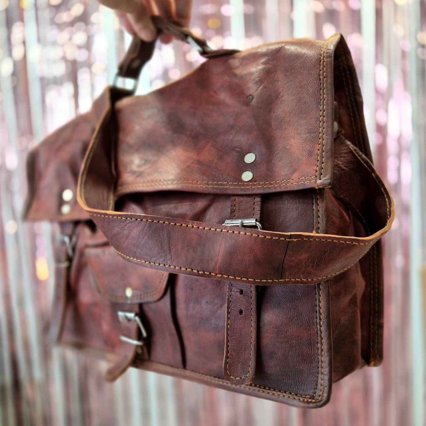 Vintage Leather Mailman Bag
