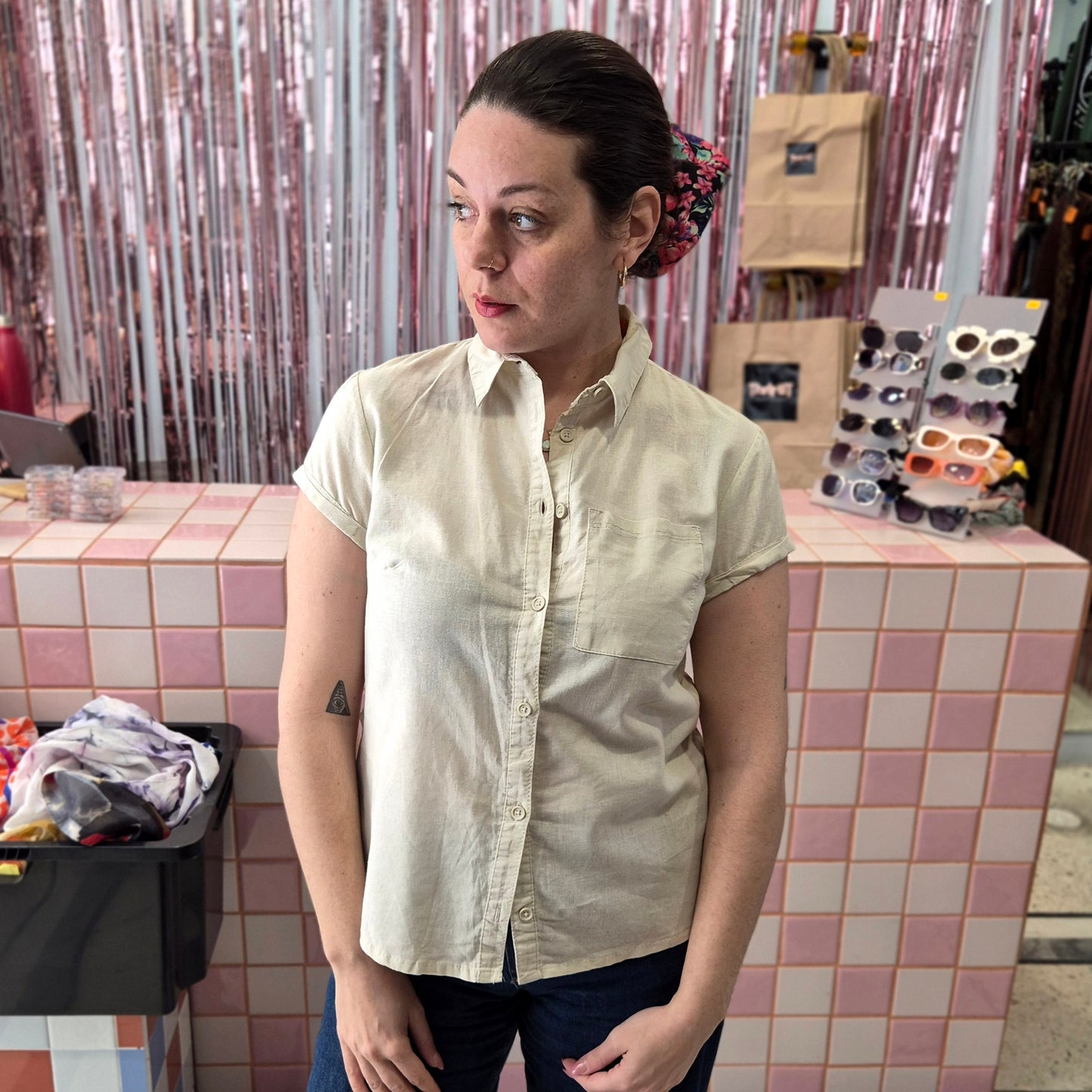 Linen Mix Top