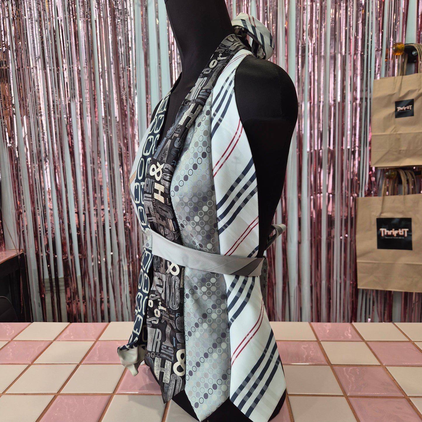 Upcycled Tie Halter Top